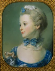 La petite fille au chat (Portrait de Mlle Huquier)