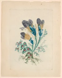 Motif floral fantastique de "Nouvelle Suite de Cahiers de fleurs idéales"