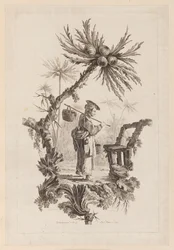 Figure avec panier sous une branche