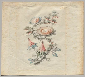Motif de Broderie Florale pour la Manufacture de Soie de Lyon