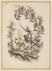 Planche 8, "Suite de douze pêcheurs et chasseurs"