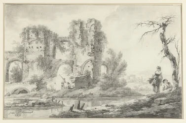 Ruine au bord d
