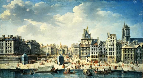 Une place sur les rives de la Seine à Paris