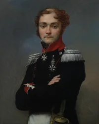 Portrait de Charles-Louis Regnault, un officier des guerres napoléoniennes, vers 1814-15