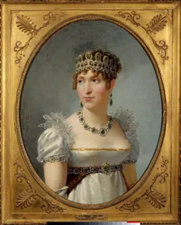 Portrait de la reine Hortense de Beauharnais (1783-1837), reine de Hollande, épouse de Louis Bonaparte. Elle est la fille de l