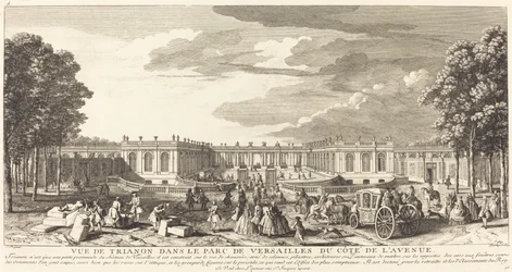 Vue de Trianon dans le parc de Versailles du côté de l