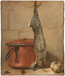 Lapin et pot en cuivre, vers 1739-40