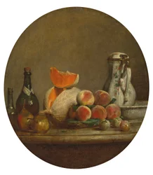 En français :  Le Melon entamé The Sliced Melon