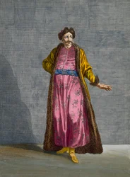Un gentilhomme valaque, planche 80 du «Recueil de cent estampes représentant différentes nations du Levant» de Charles de Ferriol, gravée par B. Baron, 1707-08