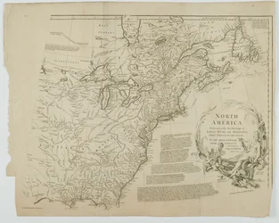 Amérique du Nord, gravée par Richard William Seale, 1752