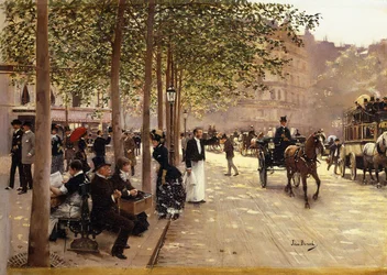 Une Avenue Parisienne, v. 1880
