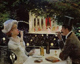 Dîner aux Ambassadeurs, vers 1880