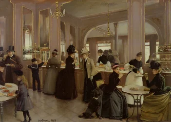 La pâtisserie Gloppe, Champs-Élysées, 1889
