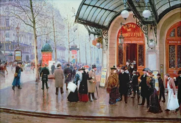 Devant le théâtre de vaudeville, Paris