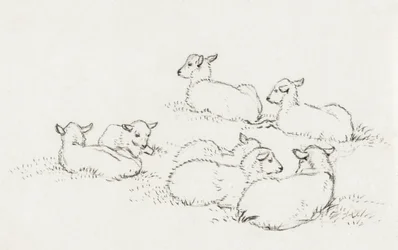 Six agneaux couchés (1820)
