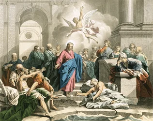 Jésus guérissant un homme impotent à la piscine de Bethesda