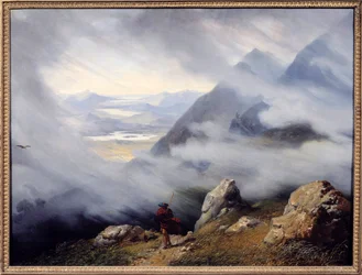 Paysage écossais. Peinture de Jean Bruno Gassies (1786-1832), 1826. Huile, 0,6 x 0,79 m. Autun, Musée Rolin.