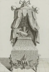 Lit à la Chinoise, publié vers les années 1770 (gravure sur papier vergé)