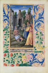 Ms Lat. Q.v.I.126 Scène de baptême, des Heures de Louis d