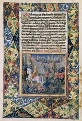 Ms Lat. Q.v.I.126 f.38v Roboam en guerre contre Jéroboam, du 