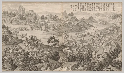 Bataille de Kulongkui : des scènes de bataille de la répression des rébellions, vers 1765-1774
