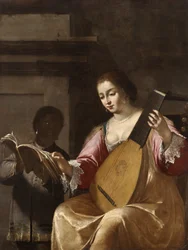 Femme jouant du luth, 1638