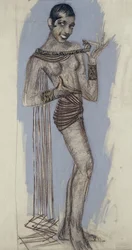 Josephine Baker - Une maquette pour un important panneau laqué