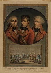 Les trois consuls français : Jean-Jacques Régis de Cambacérès, Napoléon Bonaparte et Charles-François