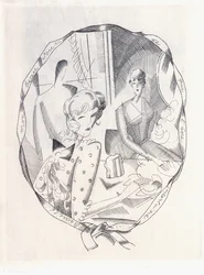Illustration de deux coquettes et d