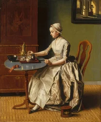 La Chocolatière. Vers 1745