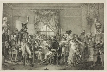Napoléon au palais du Grand-Duc à Florence, planche treize de La vie politique et militaire de Napoléon