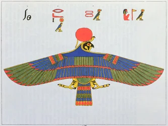 Le dieu Horus représenté sous la forme d