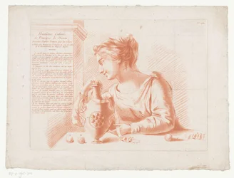 Page de titre avec femme et cruche