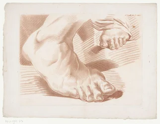 Deux pieds (6.e Feuille du 5.e Cahier) (Compositions avec parties du corps humain) (Cinquième Cahier de Principes de Dessein)