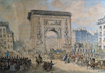 Entrée de Pie VII (Luigi Barnaba Chiaramonti, pape sous le nom de Pie VII ou Pio VII)