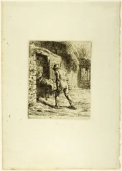 Paysanne avec une Brouette