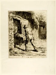 Paysanne avec une Brouette