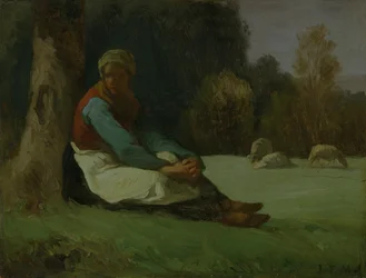 Bergère assise, vers 1850