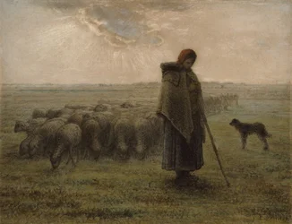 Bergère et son troupeau, 1862-63