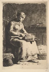 La cardeuse de laine, 1834-75