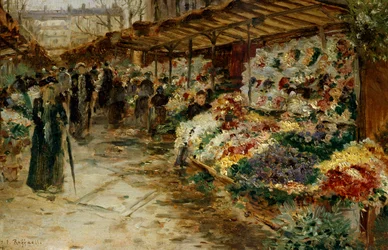 Marché aux fleurs, 1882
