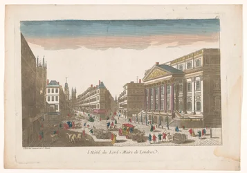 Vue du Mansion House à Londres