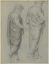 Deux études de draperie d
