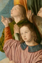 Anges, (détail) Triptyque du maître de Moulins