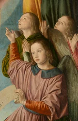 Anges, détail. Triptyque du maître de Moulins
