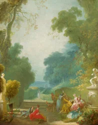 Une partie de colin-maillard, vers 1775-1780