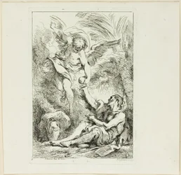 Saint ermite dans le désert