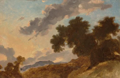 Paysage de montagne au coucher du soleil