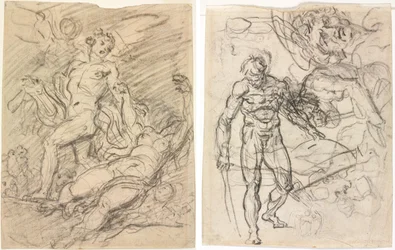 Orphée et Eurydice (recto); Études de figures (verso)