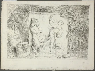 Famille des satyres, des Bacchanales, ou jeux des satyres